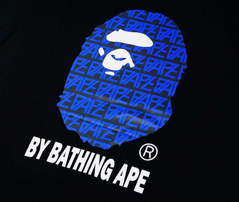 Футболка черного цвета Bape Shark WGM с фирменным принтом